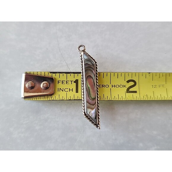 Alpaca Mexico Abalone Shell Pendant Vintage - Picture 10 of 10